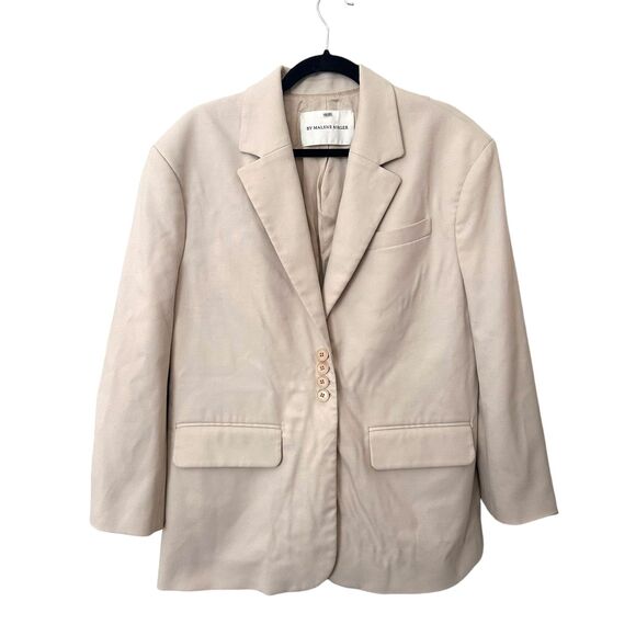 BY MALENE BIRGER Biena Woven Blazer Beige Small - Picture 3 of 6